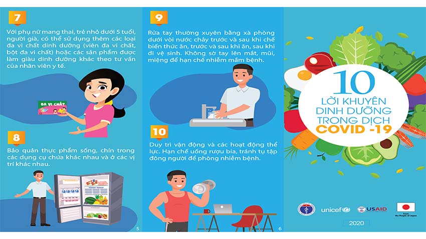 10 lời khuyên dinh dưỡng trong dịch COVID-19